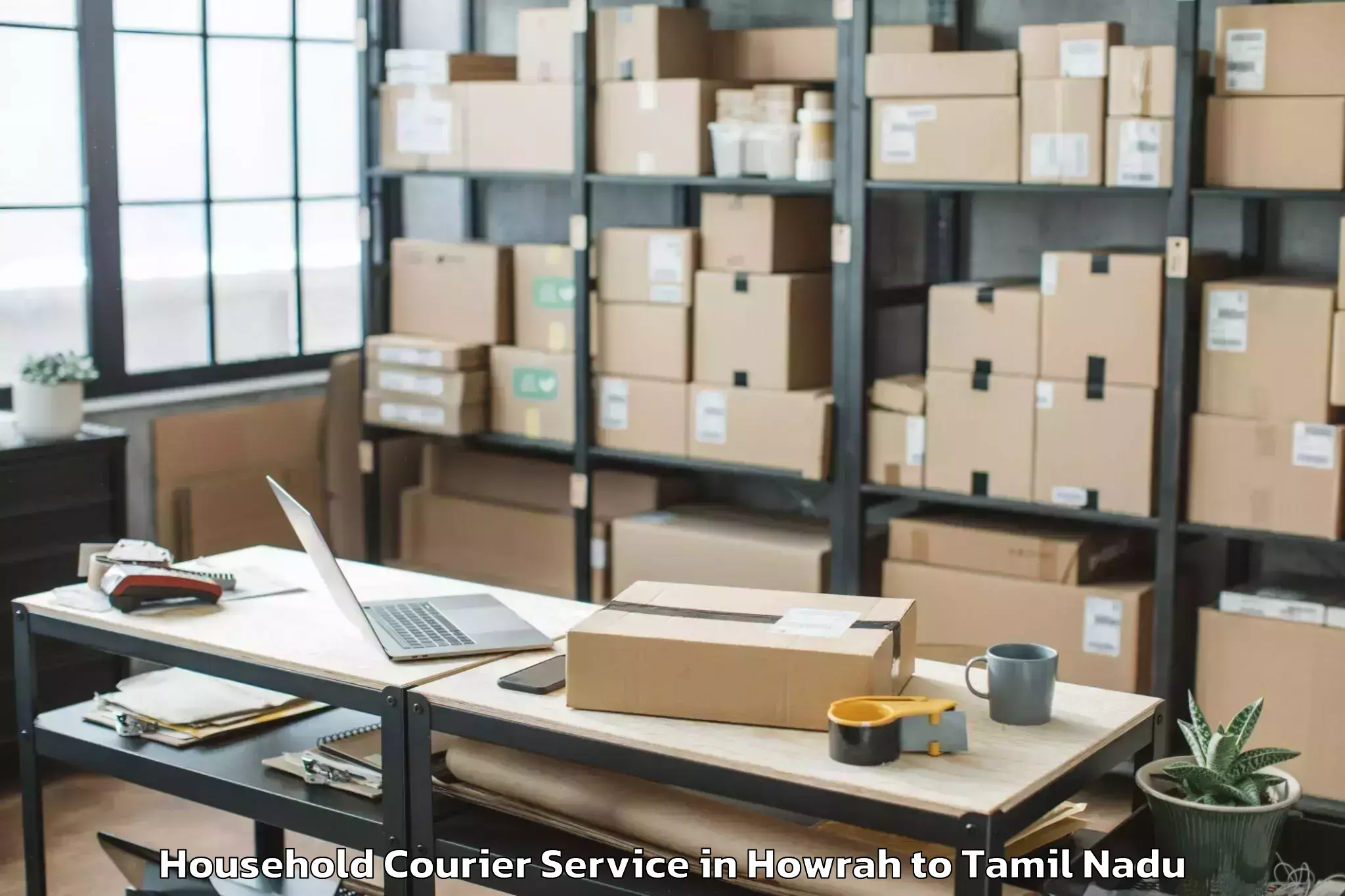 Trusted Howrah to Vskvalasai Dindigul Dist Household Courier